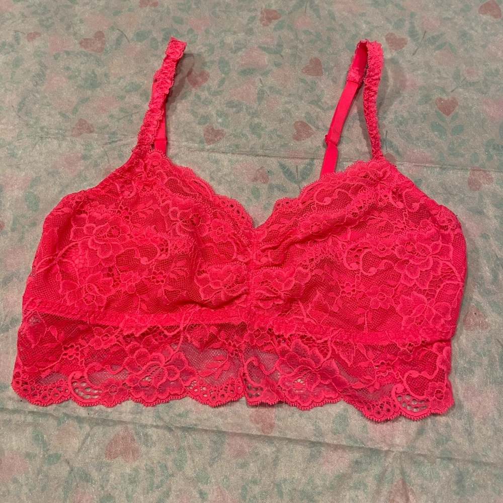 Victoria’s Secret PINK Hot Pink Lace Bandeau